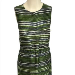 Boss - Green Silk Blend Sleeveless Dress